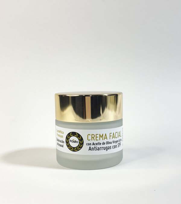 Crema Facial Antiarrugas con Aceite de Oliva Virgen Extra